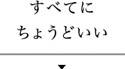 すべてにちょうどいい